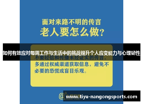 如何有效应对每周工作与生活中的挑战提升个人应变能力与心理韧性